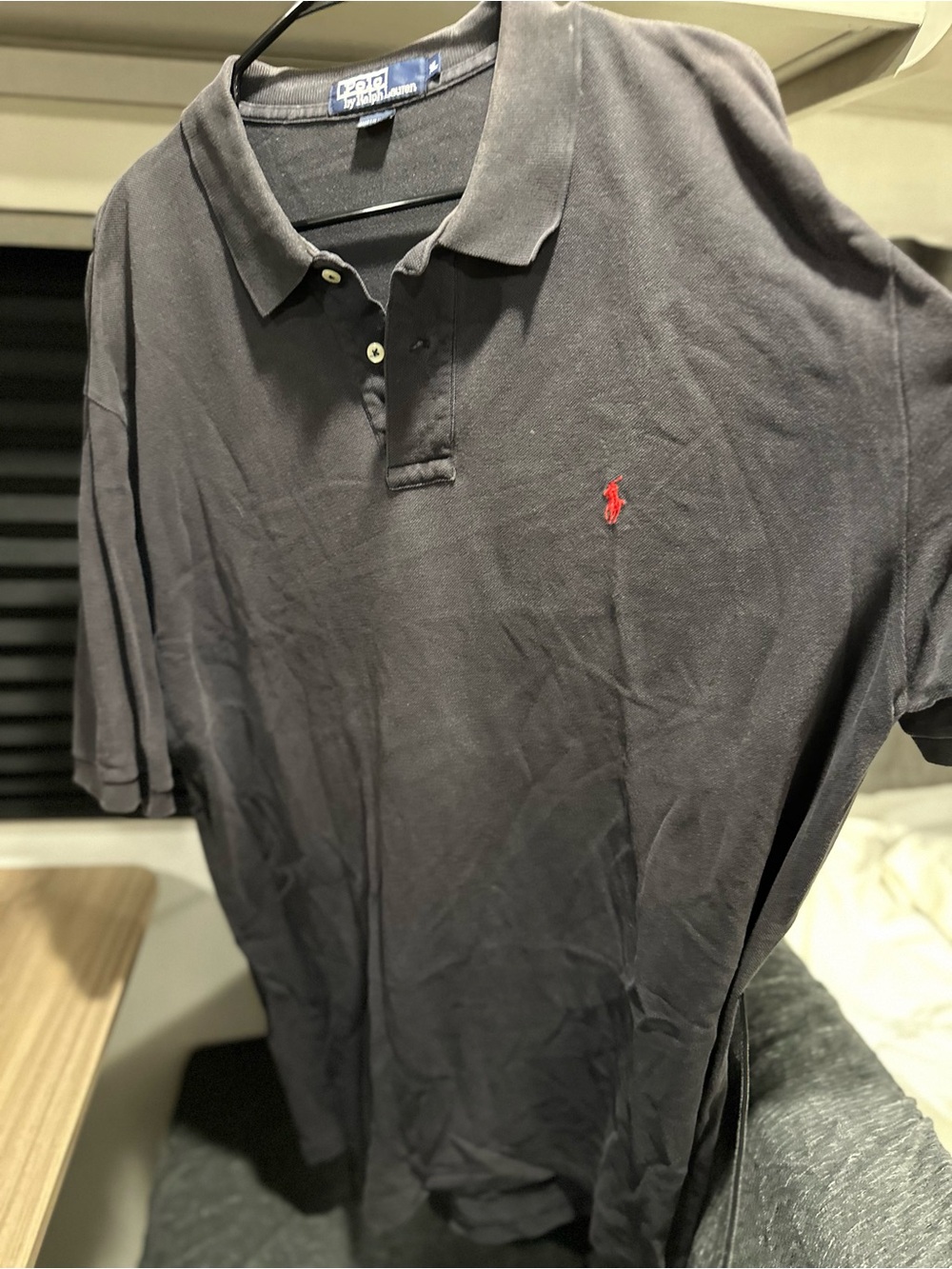 Ralph Lauren Men’s Classic Polo Shirt - Black with Red Pony size XL